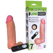 Фаллическая насадка Харнесс UNICOCK 7  с вибрацией - 19 см. - LOVETOY (А-Полимер) - купить с доставкой в Грозном