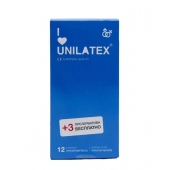 Классические презервативы Unilatex Natural Plain - 12 шт. + 3 шт. в подарок - Unilatex - купить с доставкой в Грозном
