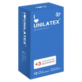 Классические презервативы Unilatex Natural Plain - 12 шт. + 3 шт. в подарок - Unilatex - купить с доставкой в Грозном