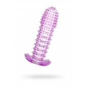 Гелевая фиолетовая насадка с шипами - 12 см. - Toyfa Basic - в Грозном купить с доставкой