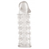 Гелевая прозрачная насадка с шипами - 12 см. - Toyfa Basic - в Грозном купить с доставкой