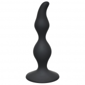 Чёрная анальная пробка Curved Anal Plug Black - 12,5 см. - Lola Games