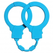 Голубые силиконовые наручники Stretchy Cuffs Turquoise - Lola Games - купить с доставкой в Грозном