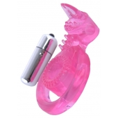Розовая вибронасадка со стимулятор клитора   Язычок - Toyfa Basic - в Грозном купить с доставкой