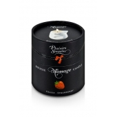 Массажная свеча с ароматом клубники Bougie de Massage Gourmande Fraise - 80 мл. - Plaisir Secret - купить с доставкой в Грозном