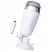 Мастурбатор-вагина в белой колбе с присоской и встраиваемой вибропулей - A-toys - в Грозном купить с доставкой