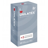 Презервативы с рёбрами Unilatex Ribbed - 12 шт. + 3 шт. в подарок - Unilatex - купить с доставкой в Грозном