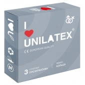 Презервативы с рёбрами Unilatex Ribbed - 3 шт. - Unilatex - купить с доставкой в Грозном
