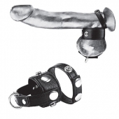 Утяжка для мошонки и пениса Cock Ring With 1  Ball Stretcher And Optional Weight Ring - BlueLine - купить с доставкой в Грозном