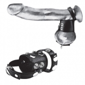 Утяжка на пенис и мошонку Cock Ring With 1.5  Ball Stretcher And Optional Weight Ring - BlueLine - купить с доставкой в Грозном