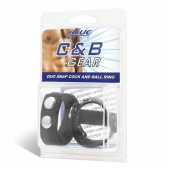 Утяжка на пенис с клёпками Duo Snap Cock And Ball Ring - BlueLine - купить с доставкой в Грозном