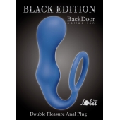 Синее эрекционное кольцо с анальной пробкой Double Pleasure Anal Plug - Lola Games - в Грозном купить с доставкой