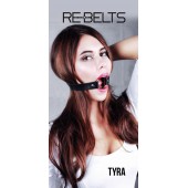Чёрный кожаный чокер-кляп Tyra Black - Rebelts - купить с доставкой в Грозном