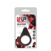 Чёрное эрекционное кольцо LIT-UP SILICONE STIMU RING 1 BLACK - Dream Toys - в Грозном купить с доставкой