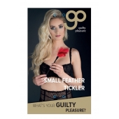 Пластиковая метелочка с красными пёрышками Small Feather Tickler - 32 см. - Blush Novelties - купить с доставкой в Грозном