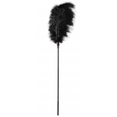 Стек с большим чёрным пером Large Feather Tickler - 65 см. - Blush Novelties - купить с доставкой в Грозном