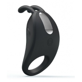 Чёрное эрекционное кольцо с вибрацией Rabbit Vibrator - Baile - в Грозном купить с доставкой