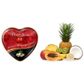 Массажная свеча с ароматом экзотических фруктов Bougie Massage Candle - 35 мл. - Plaisir Secret - купить с доставкой в Грозном