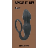 Серое эрекционное кольцо Sensation с анальным стимулятором - Lola Games - в Грозном купить с доставкой