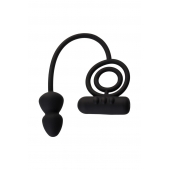 Чёрное эрекционное кольцо с вибропулькой и анальным хвостом - Erotist Adult Toys - в Грозном купить с доставкой