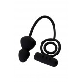 Чёрное эрекционное кольцо с вибростимулятором и анальным хвостом - Erotist Adult Toys - в Грозном купить с доставкой