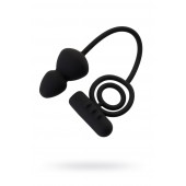 Чёрное эрекционное кольцо с вибростимулятором и анальным хвостом - Erotist Adult Toys - в Грозном купить с доставкой