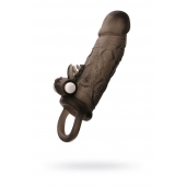 Чёрная насадка на пенис Toyfa XLover с вибрацией - ToyFa - в Грозном купить с доставкой