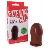Коричневый латексный удлинитель пениса 2.5 in - Sitabella - в Грозном купить с доставкой