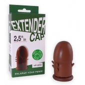 Коричневый латексный удлинитель пениса 2.5 in с шипиками - Sitabella - в Грозном купить с доставкой