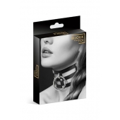 Чёрный тройной чокер с большим кольцом - Bijoux Pour Toi - купить с доставкой в Грозном