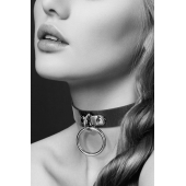 Узенький ошейник из полиуретана с кольцом - Bijoux Pour Toi - купить с доставкой в Грозном