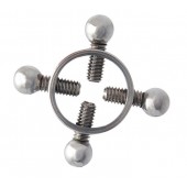 Серебристые зажимы для сосков на винтах - ToyFa - купить с доставкой в Грозном