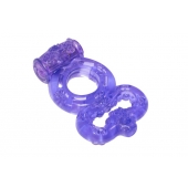 Фиолетовое эрекционное кольцо Rings Treadle с подхватом - Lola Games - в Грозном купить с доставкой