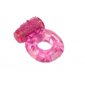Розовое эрекционное кольцо с вибрацией Rings Axle-pin - Lola Games - в Грозном купить с доставкой
