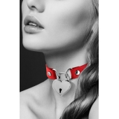 Красный чокер с замком в форме сердца - Bijoux Pour Toi - купить с доставкой в Грозном