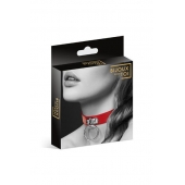 Красный узенький чокер с кольцом - Bijoux Pour Toi - купить с доставкой в Грозном