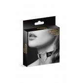 Чёрный чокер с кольцом в форме сердца - Bijoux Pour Toi - купить с доставкой в Грозном