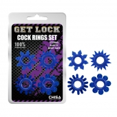 Набор из 4 синих колец Get Lock - Chisa - в Грозном купить с доставкой