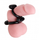 Двойное эрекционное кольцо Dual Stretch To Fit Cock and Ball Ring - XR Brands - в Грозном купить с доставкой