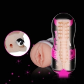 Мастурбатор-вагина Sex In A Can Vibra Vagina Tunnel - Lovetoy - в Грозном купить с доставкой