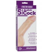 Насадка-реалистик для трусиков Vac-U-Lock 5  Realistic - 12,7 см. - Doc Johnson - купить с доставкой в Грозном