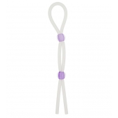 Прозрачное эрекционное кольцо-лассо SILICONE LASSO COCK RING DUAL BEADS - NMC - в Грозном купить с доставкой