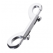Серебристый двухсторонний карабин TOYFA Metal - ToyFa - купить с доставкой в Грозном