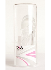 Прозрачная гелевая насадка с клиторальным отростком - 13 см. - Toyfa Basic - в Грозном купить с доставкой