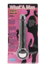 Чёрная насадка на пенис для анальной стимуляции WHATA MAN - 16 см. - Seven Creations - в Грозном купить с доставкой