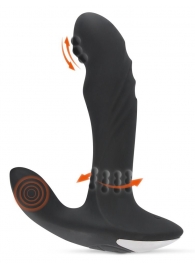 Черный вибромассажер простаты с функцией римминга Plug with Perineum Stimulator - 16,6 см. - Orion - в Грозном купить с доставкой