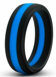 Черно-синее эрекционное кольцо Silicone Go Pro Cock Ring - Blush Novelties - в Грозном купить с доставкой