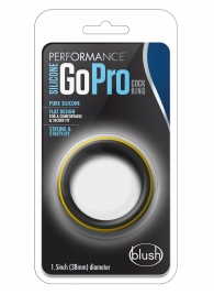 Черно-желтое силиконовое эрекционное кольцо Silicone Go Pro Cock Ring - Blush Novelties - в Грозном купить с доставкой