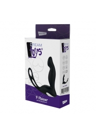 Черный вибромассажер простаты P-PLEASER W ERECTION ENHANCE - Dream Toys - в Грозном купить с доставкой