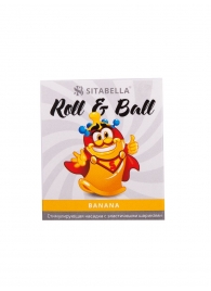 Стимулирующий презерватив-насадка Roll   Ball Banana - Sitabella - купить с доставкой в Грозном